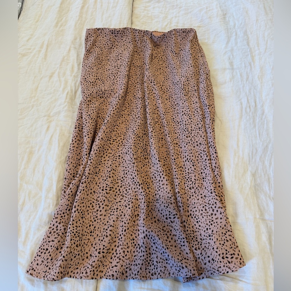 Pink Leopard Print Skirt